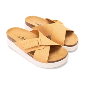 Пантолеты женские Ortmann Cork Ivanna 11.56 горчичные