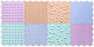 Ортопедический массажный коврик Малыш пастель (8 пазлов)