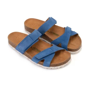 Шлепанцы женские Ortmann Cork Rita 11.41 темно-голубые